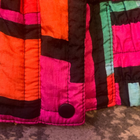 Vintage 90s Andy John Flag Puffer Vest Medium - Picture 6 of 10